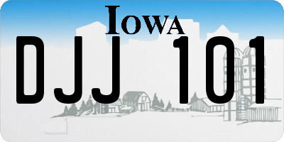 IA license plate DJJ101