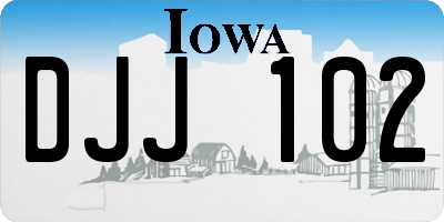 IA license plate DJJ102