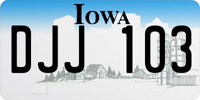 IA license plate DJJ103