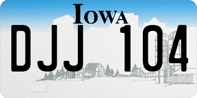 IA license plate DJJ104