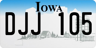 IA license plate DJJ105