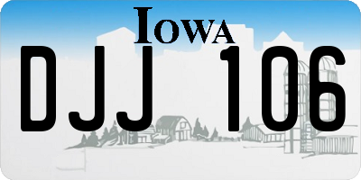 IA license plate DJJ106