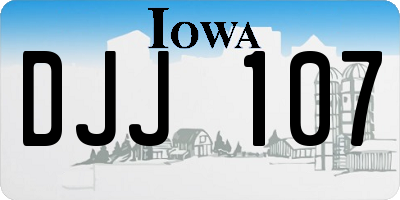 IA license plate DJJ107