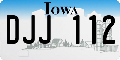 IA license plate DJJ112
