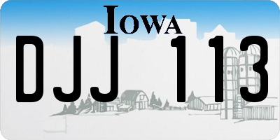 IA license plate DJJ113
