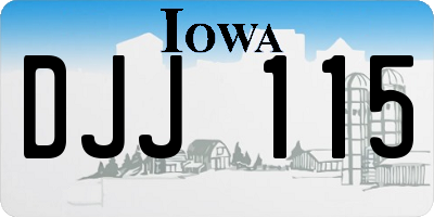 IA license plate DJJ115