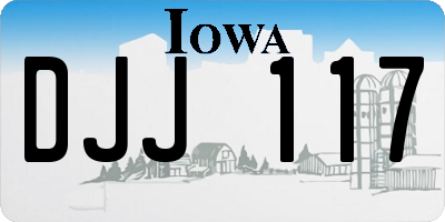 IA license plate DJJ117