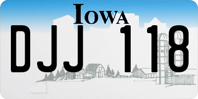 IA license plate DJJ118