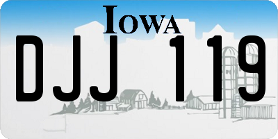 IA license plate DJJ119