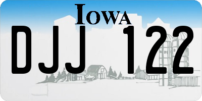 IA license plate DJJ122