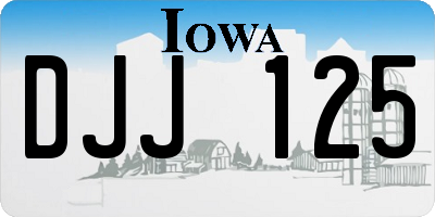 IA license plate DJJ125