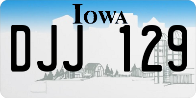 IA license plate DJJ129