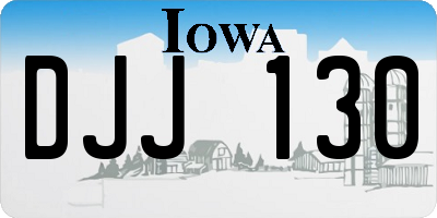 IA license plate DJJ130