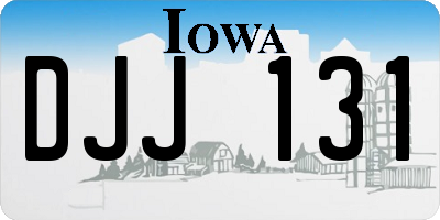 IA license plate DJJ131