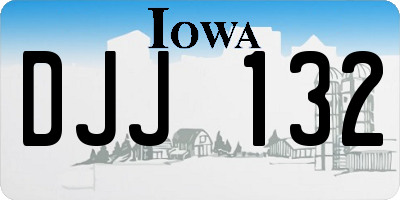 IA license plate DJJ132