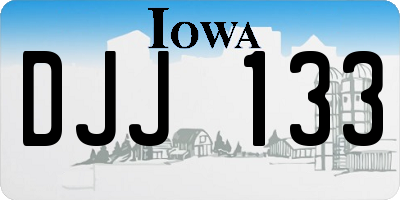 IA license plate DJJ133