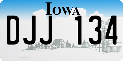 IA license plate DJJ134