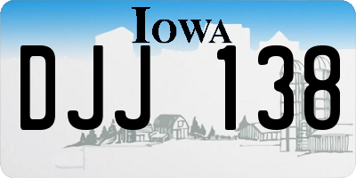 IA license plate DJJ138