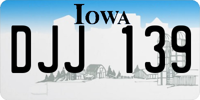 IA license plate DJJ139