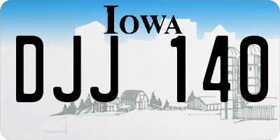 IA license plate DJJ140