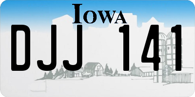 IA license plate DJJ141