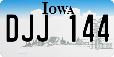 IA license plate DJJ144