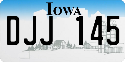 IA license plate DJJ145