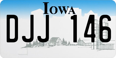 IA license plate DJJ146