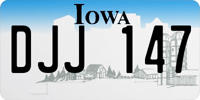IA license plate DJJ147
