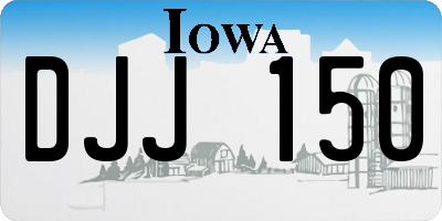IA license plate DJJ150