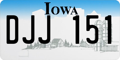 IA license plate DJJ151