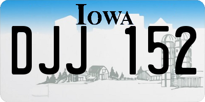 IA license plate DJJ152