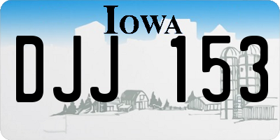 IA license plate DJJ153