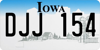 IA license plate DJJ154