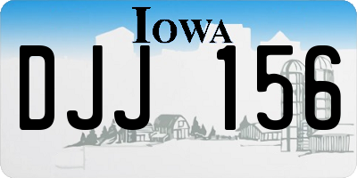 IA license plate DJJ156