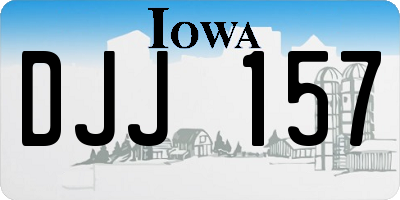 IA license plate DJJ157