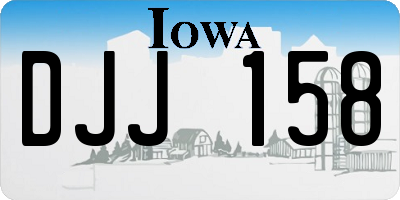 IA license plate DJJ158