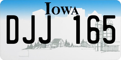 IA license plate DJJ165