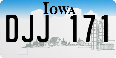 IA license plate DJJ171