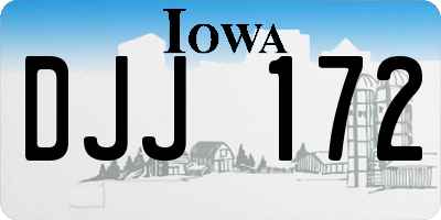 IA license plate DJJ172