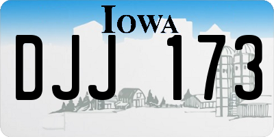 IA license plate DJJ173