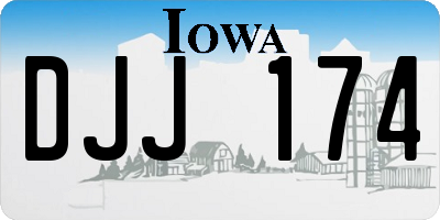 IA license plate DJJ174