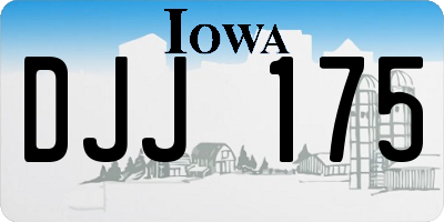IA license plate DJJ175