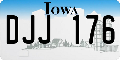 IA license plate DJJ176