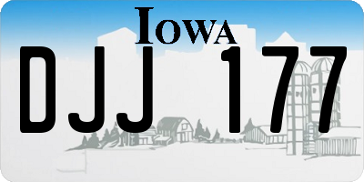 IA license plate DJJ177