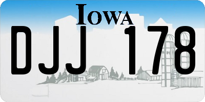 IA license plate DJJ178