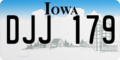 IA license plate DJJ179