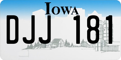IA license plate DJJ181