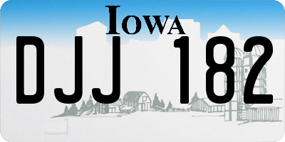 IA license plate DJJ182