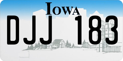 IA license plate DJJ183